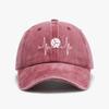 Heartbeat Volleyballs Harajuku Pop Cowboy Baseball Cap Adjustable Snapback Hats for Basketball Fans Hat