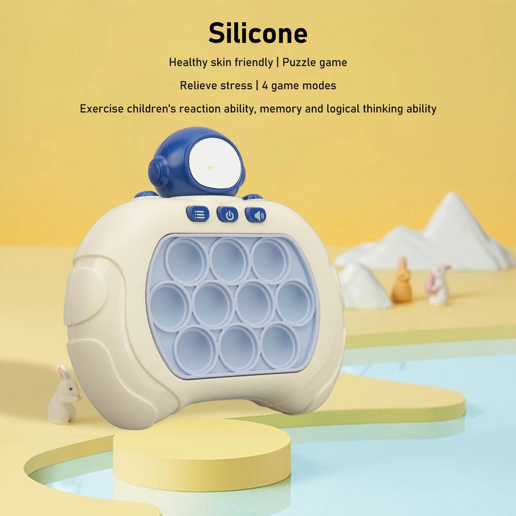 Push Pop Bubble Fidget Sensory Toy Educational Pressure Relieving Push Bubble Toy For Kids Over 3 Years Old Blue