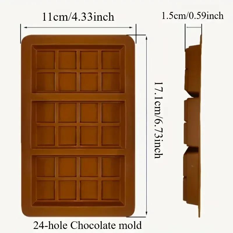 DIY Chocolate Bar Silicone Mold 8/12/24 Grids Chocolate Mold for Chocolate Bar Pistachio Candy Bar Mold Handmade Gifts