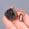 Vente Fête des Sœurs Tourmaline Noire Naturelle Électroformée Cocktail Nouvelle Bague Cuivre V-39