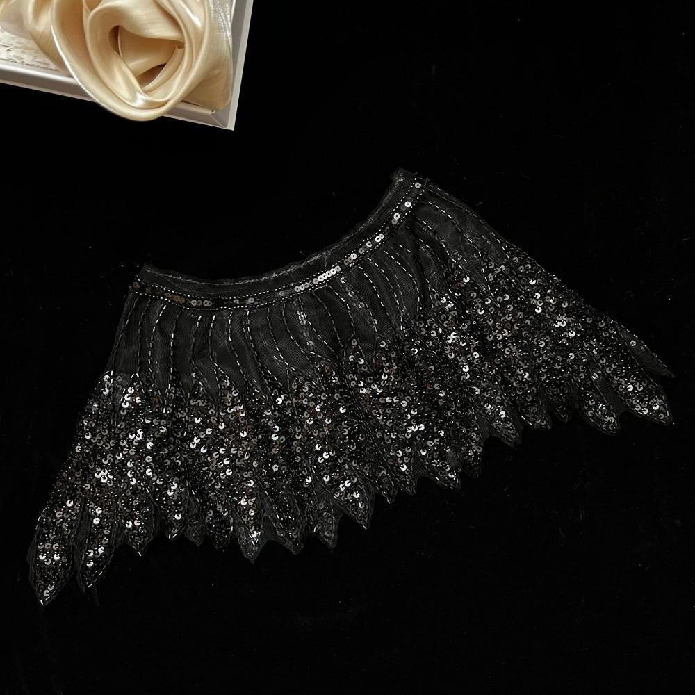 High-end Front and Back Shawl Sequins Fake Collar Luxury Clothing Appliques  Clothing Accessories