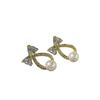 Exquisite Zircon Bow Pearl Stud Earrings: High-End, Versatile, Fashionable Lady Jewelry