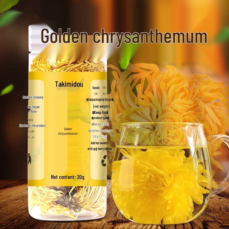 Golden Silk Chrysanthemum Tea with Goji Berry, Honeysuckle, and Fetal Chrysanthemum