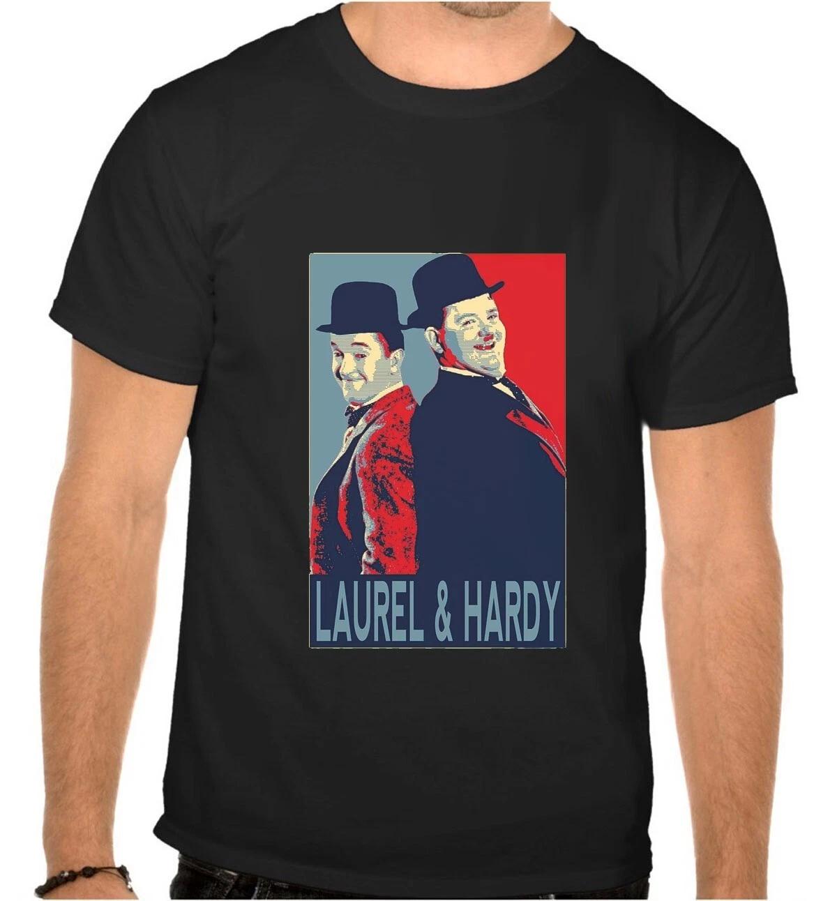 

Unisex Tees 100% cotton Men s Women s THICK AND GOOFY STAN LAUREL OLIVER HARDY CHARLIE CHAPLIN T-SHIRT -1060 L
