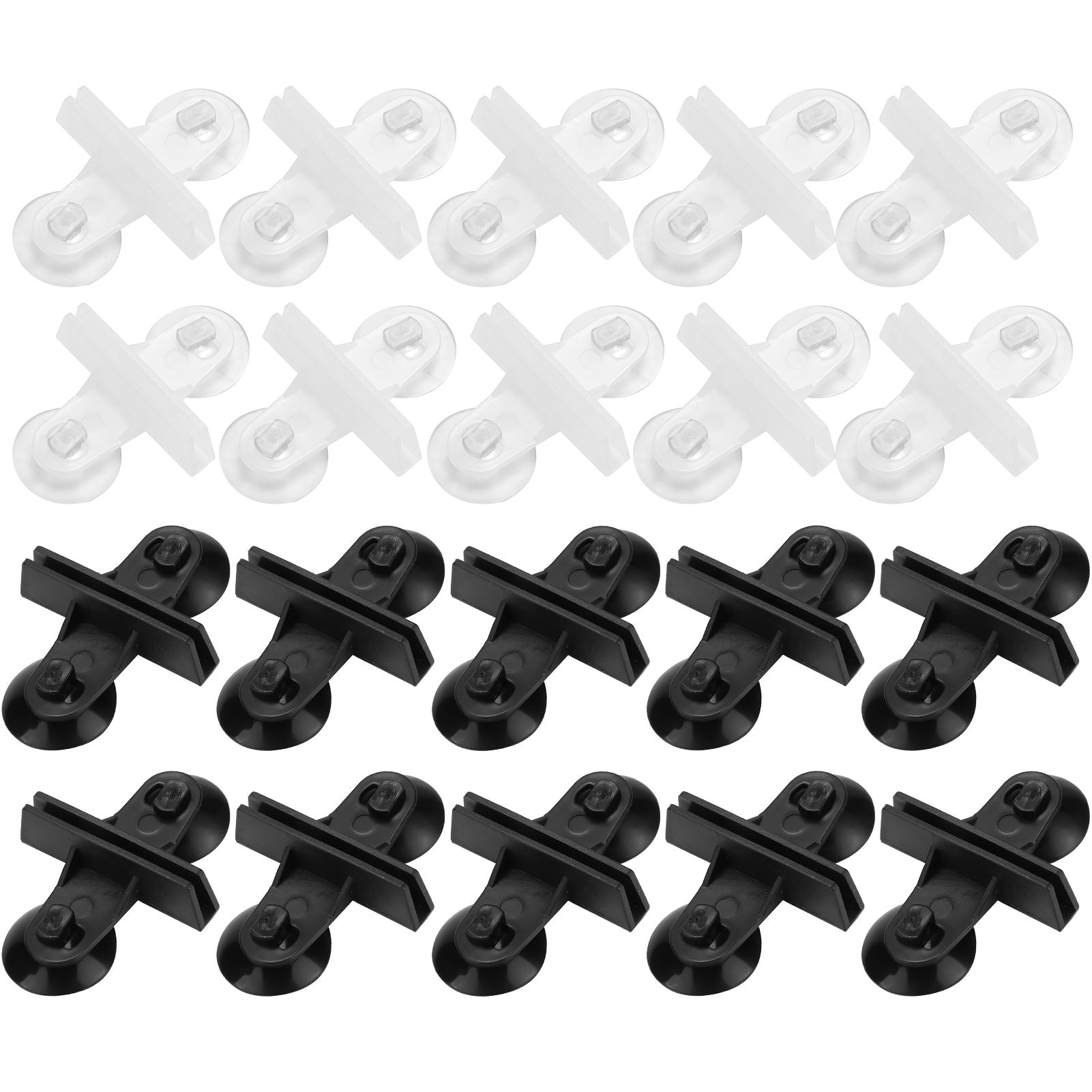 

20 Pcs Suction Cup Aquarium Fish Tanks Glass Cover Separating Divider Support Clip Bracket
