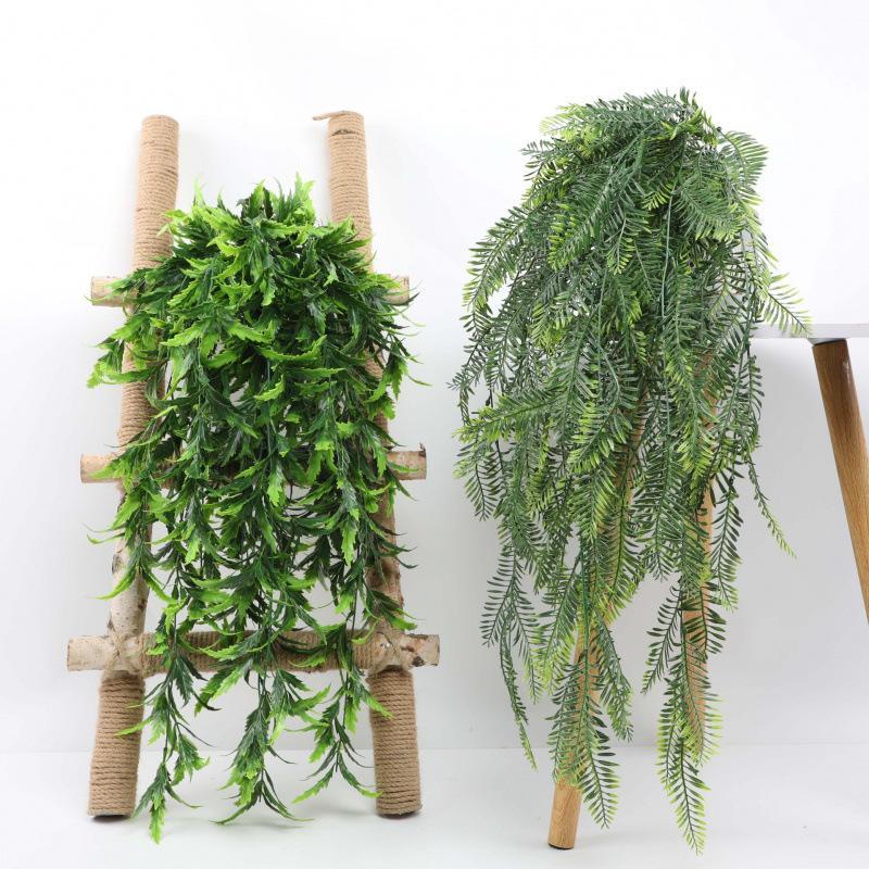 Artificial Hanging Vine Wall Plant Fern Style Realistic Moss,Fern & Tropical Foliage For Ceilings, Ducts, Balconies & Home Decor