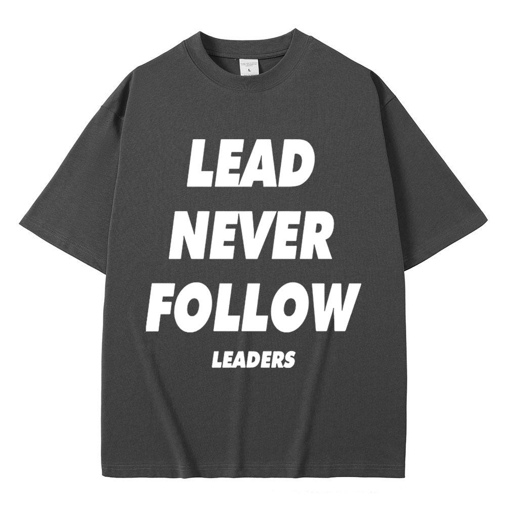 Rapper Chief Keef Lead Never Follow Leaders T Shirts Men Women Fashion Hip Hop Vintage T-shirt Cotton Casual Oversized T-shirts