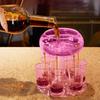 Acrylic Shot Glasses Dispenser Acrylic Party Pourer Holder Six Glasses Dispenser Drink Tool For Wine Beer Whiskey Coffee Tea