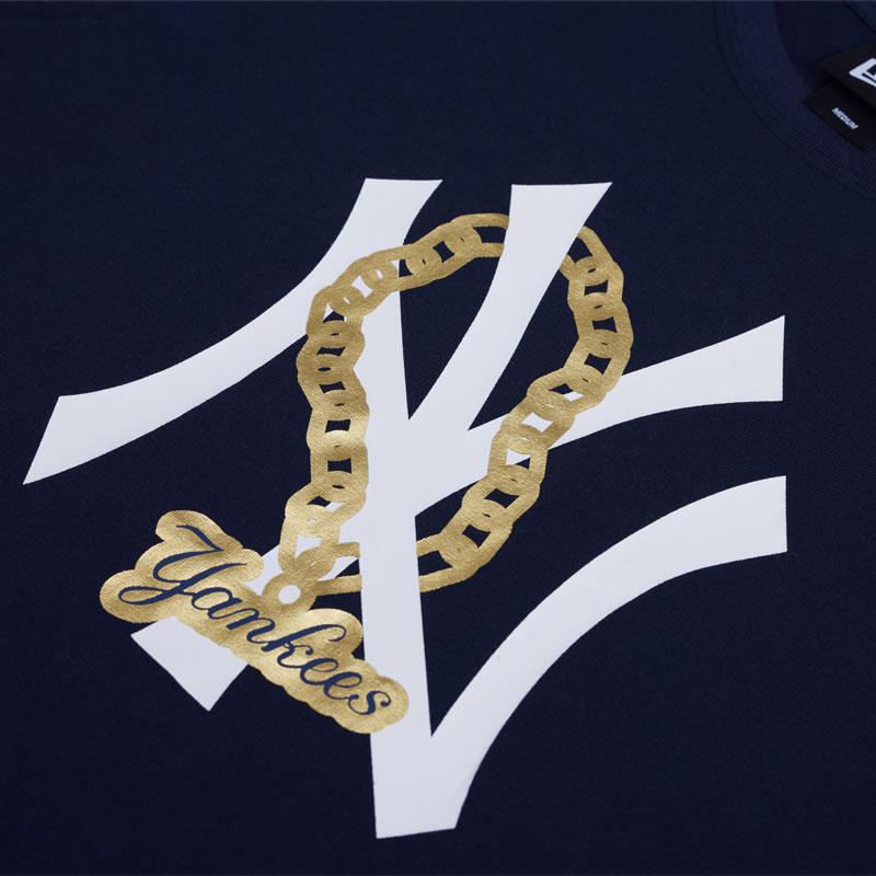 New Era MLB Series New York Yankees Crew Neck Casual Short Sleeve T-Shirt Unisex T-Shirt Navy-Blue 13702553