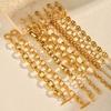 Chunky Bold Toggle Bracelets for Women, Stainless Steel OT Buckle Link Chain Bracelet Gold Plated Tarnish Free