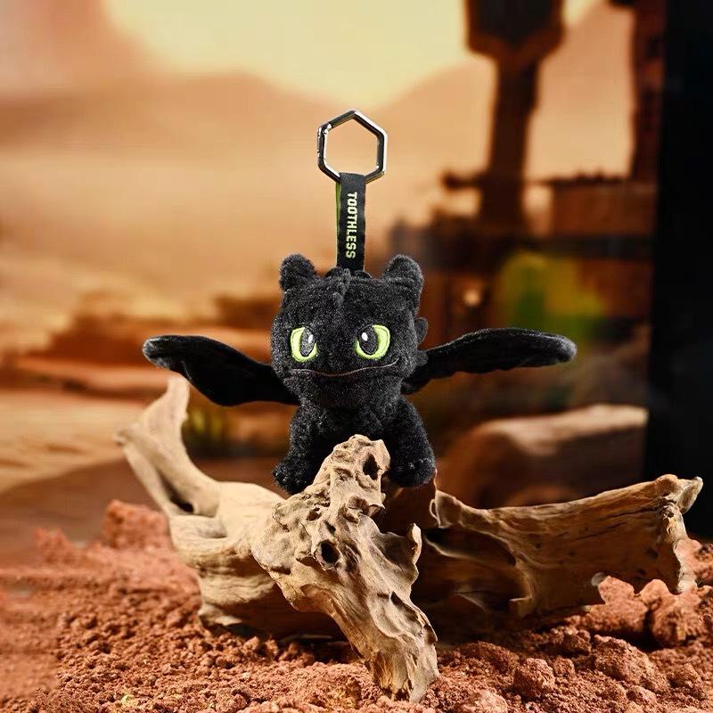 Universal Studios "How to Train Your Dragon" Toothless Plush Keychain - Night Fury Toy Ornament Pillow