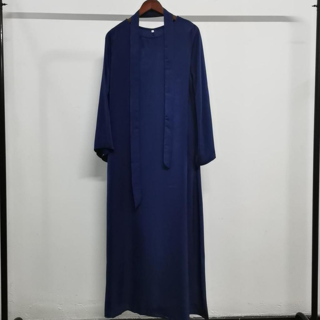 Yiduo Duo Round Neck Flared Sleeve Muslim Fashion Dress 21512#
