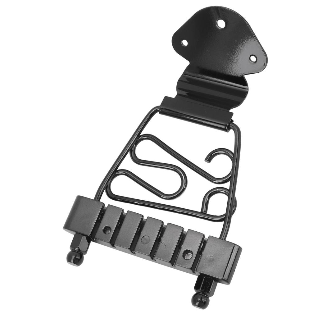 6 String Guitar Trapeze Tailpiece Metal Height Adjustable Guitar Trapeze Bridge Tailpiece for Replacement Black