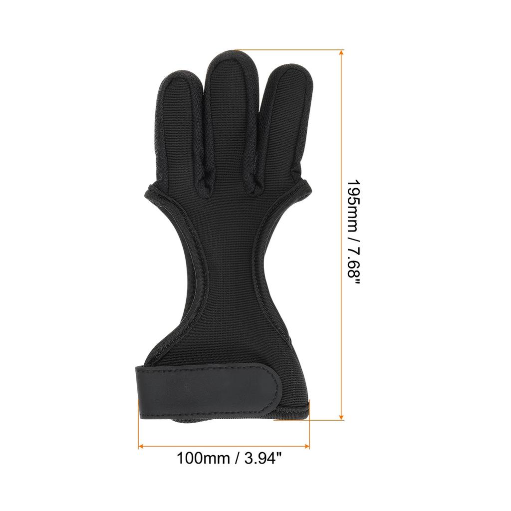 PATIKIL Bogenschießhandschuhe Leder 3-Finger-Schutz Bogen Schießen