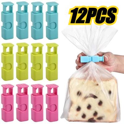 Clip pentru sac de etanșare a alimentelor, instrumente reutilizabile pentru depozitarea alimentelor proaspete, clemă de etanșare din plastic, pentru gustări, pungă de etanșare pentru pâine, agrafe de depozitare pentru bucătărie de acasă