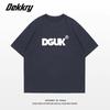 Large size fat MM American retro design letter short-sleeved T-shirt women's loose and thin versatile couple half-sleeved top