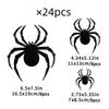 24PCS Eerie Bat/Spiders Shape Wall Sticker With LED Light Effect Mysterious Halloween Atmospheres Accessories