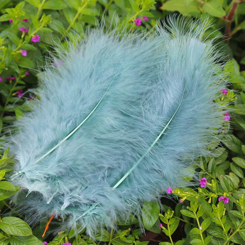 50Pcsdiy Color Feather Full Fleece Turkey Feather Clothing Antique Headdress Pet Toy Handicraft Decoration