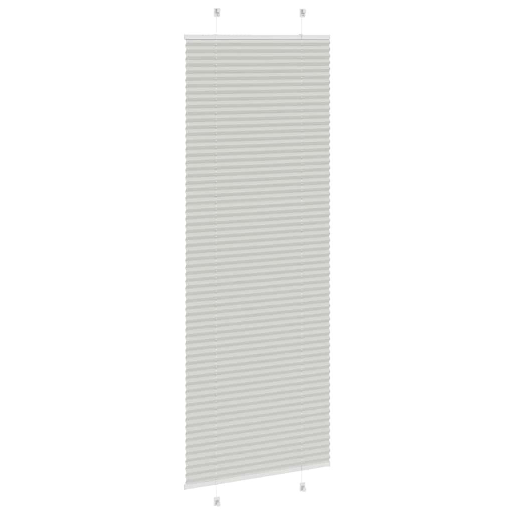 Roleta Plisowana Jasnoszara 80X200 Cm Szerokość Tkaniny 79,4 Cm