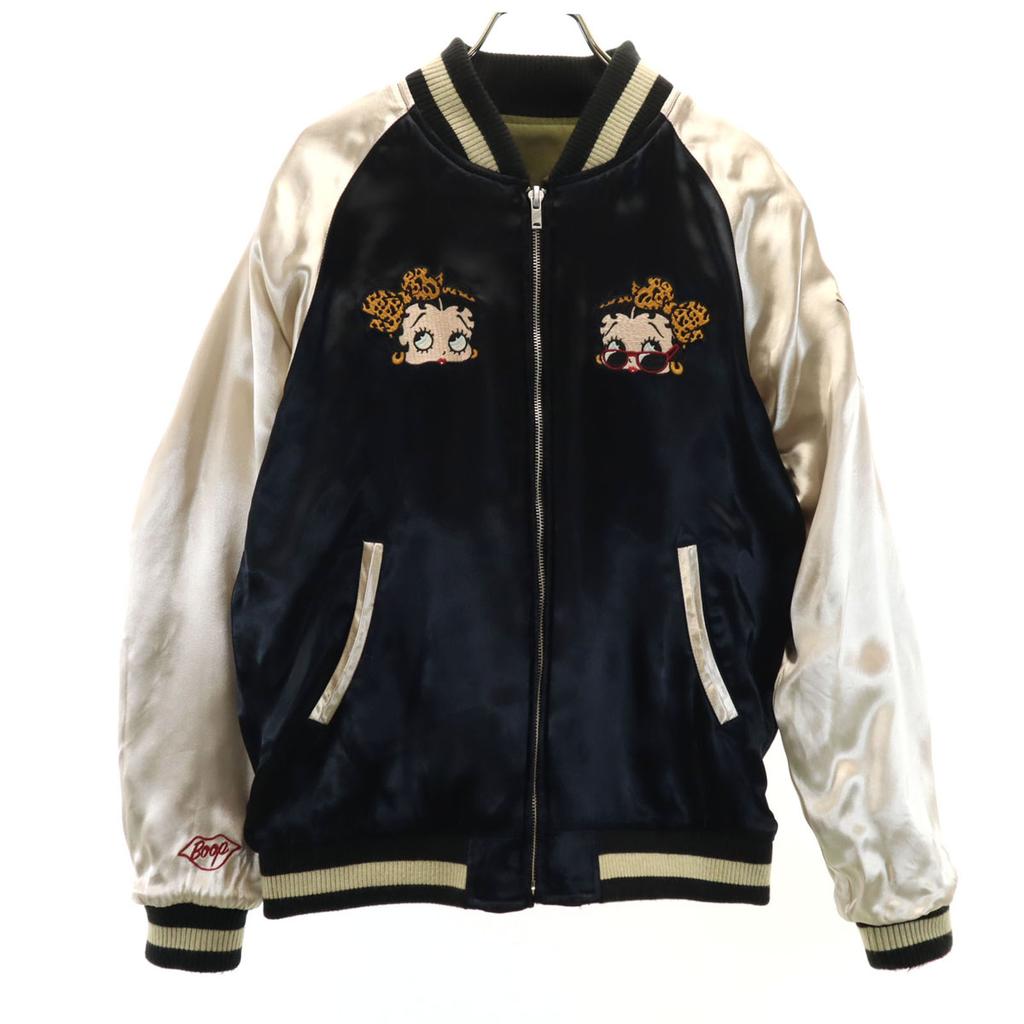 LOW BLOW KNUCKLE BETTY BOOP Betty Boop Collaboration Reversible MA-1 Jacket Men's Used