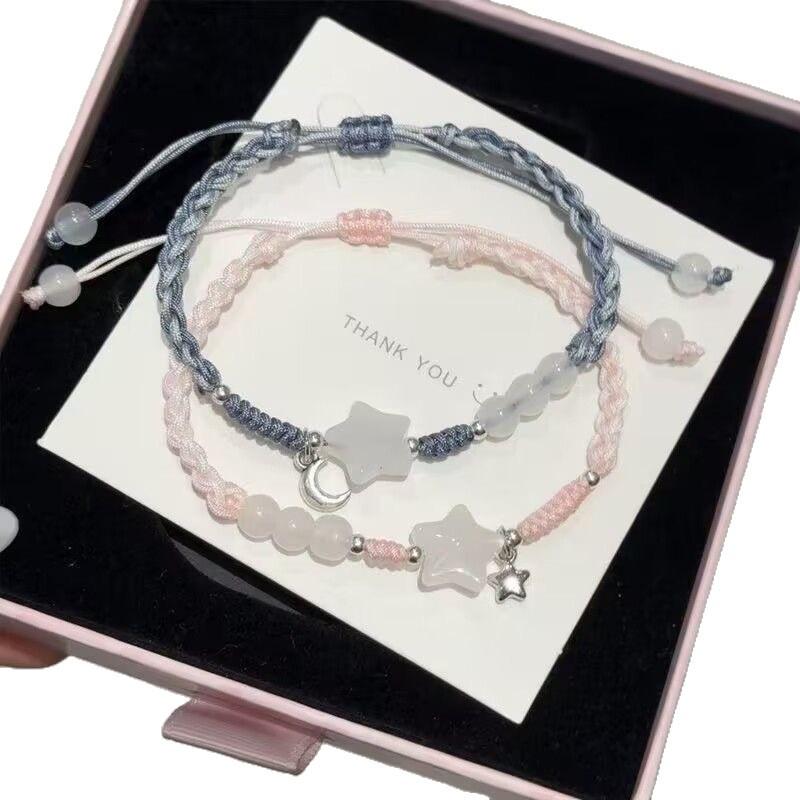 Chinese Star Weaving Bracelet: Minimalist Design for Women, Best Friend or Couple Gift