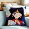 Sailor Moon Hino Rei-I Pillow Case Square Double-Sided Sofa Cushion Cover Bedroom Bedside Pillow Gift