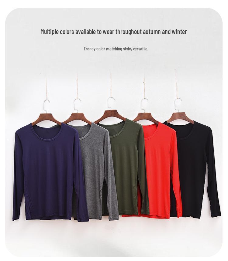 Men's Plus Size Cotton Wool Blend Base Layer Long Sleeve Top