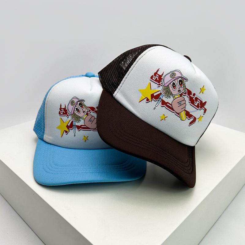 Rete Lettere Semialfabeto Anime Stampato Crociera Lei Lui Per Donne Uomini Stile Americano Nuova Marca Ultimi Freschi Cappellini Parasole Traspirante Baseball