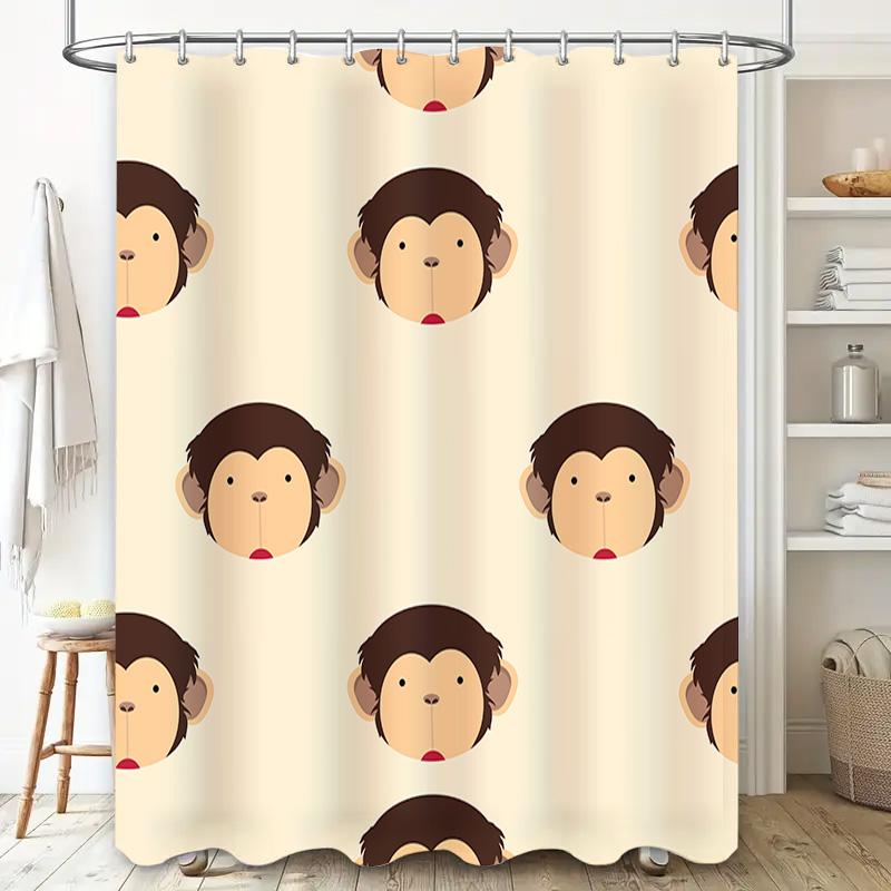 Monkeys Bath Curtain Kids Room Decor for a Fun and Playful Touch In Your Bathroom