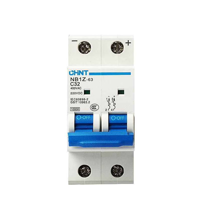 Chint NB1Z 2P DC Miniature Circuit Breaker 220V, 63A/40A/32A/25A/20A, Single-Phase Air Switch