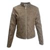 Womens/Ladies Mock Neck Racer Jacket