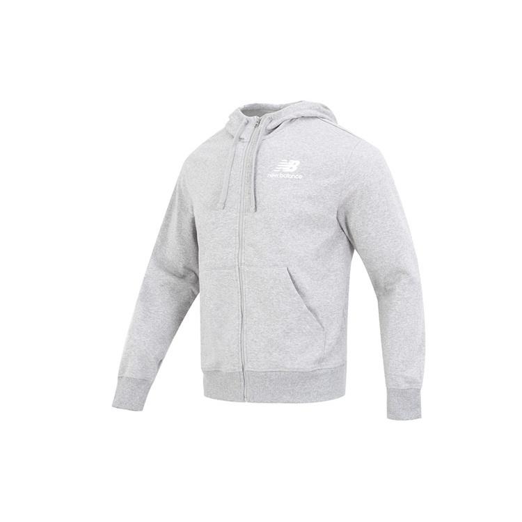 New Balance Essentials Stacked Logo French Terry Jacket Asia Sizing  Classic Grey  Men s MJ31536-AG S