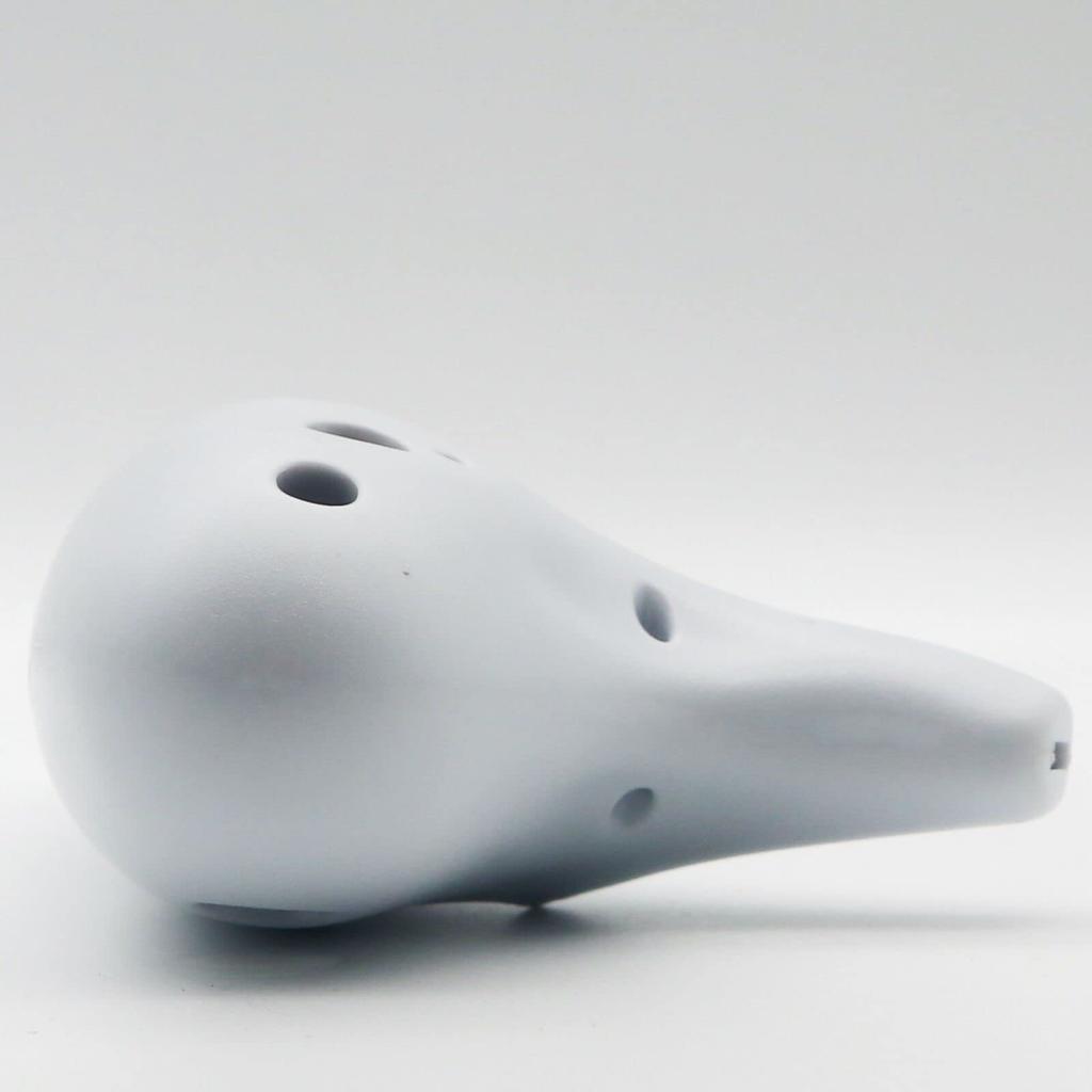 Aestivate Plastic Ocarina, 12-hole Alto C key, Plastic AC Ocarina, Windpipe, Resin (White)