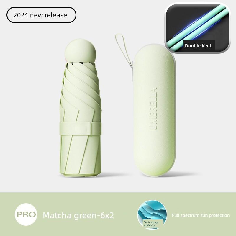 Capsule Sun Umbrella, Sun Protection, Uv Protection, Dual-Use for Sun and Rain, Mini 40% off Fold, Ultra-Light, Compact, Portable m