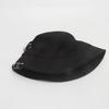 Bucket Hat Women Men Unisex Folding Fisherman Hat Black Metal Ring Flat Top Hip Hop Hats For Women Summer Solid Color Gorro New