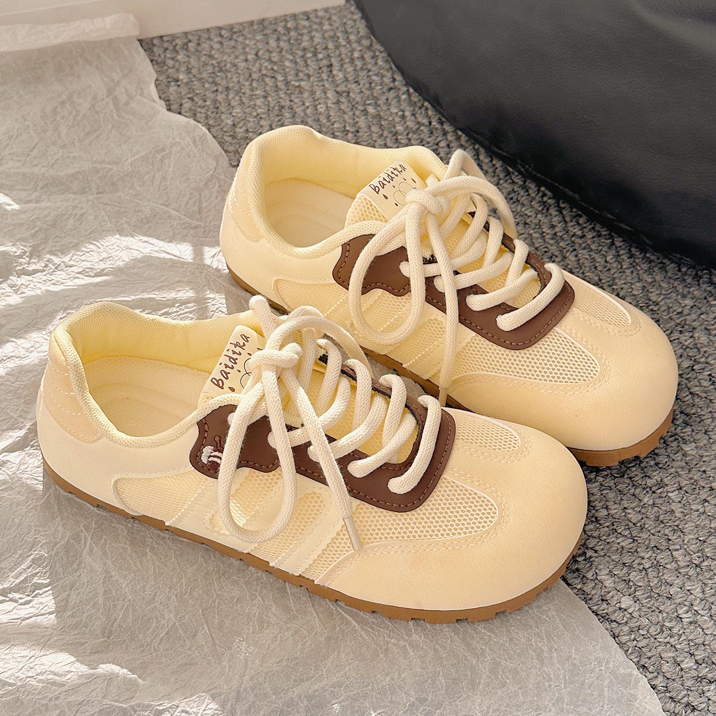 

Autumn mesh German training shoes women s breathable thin casual little white shoes 2025 new niche with skirts sports board shoes 40