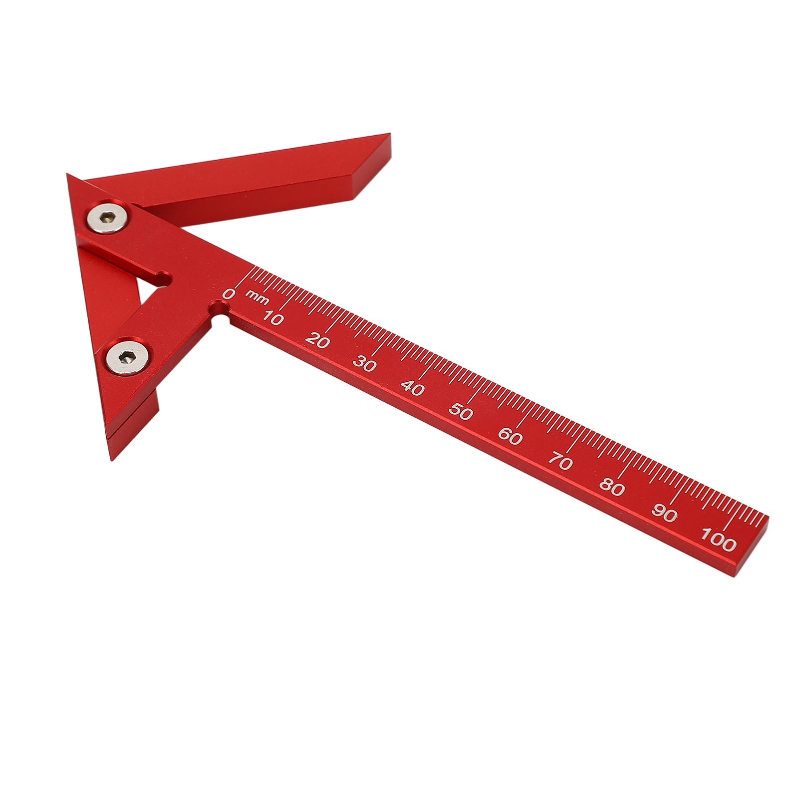 Center Gauge 105mm 45 degrees  90 degrees  Aluminum Alloy Line Ruler Measuring Scribing Tool for Woodworking