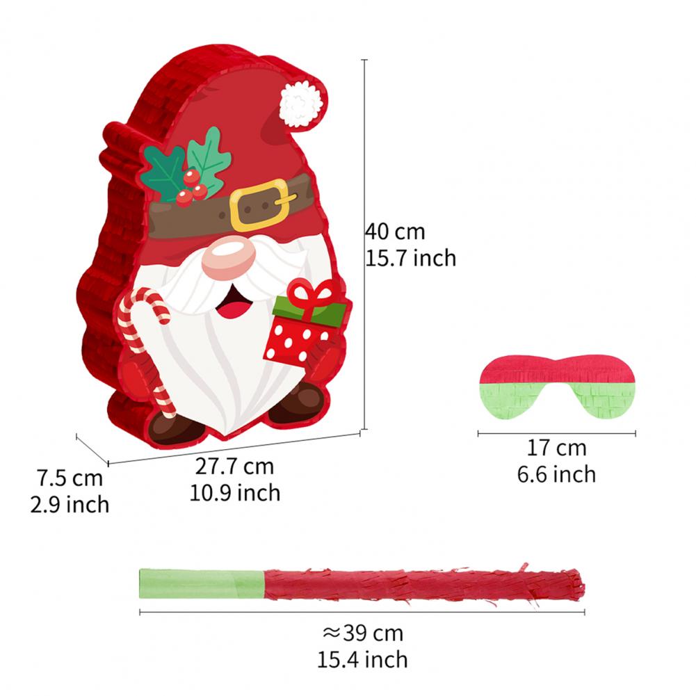 Dekoracje na przyjęcie bożonarodzeniowe Zimowy motyw Gnom Pinata z kijem Konfetti na Dekoracje na przyjęcie urodzinowe na Boże Narodzenie