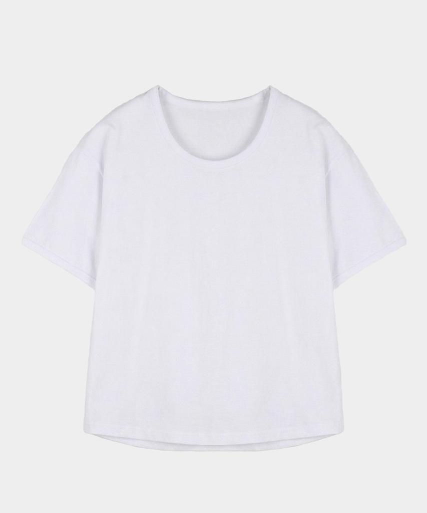 Jikeulib Essential U-Neck Semi-Crop T-Shirt 3 Colors
