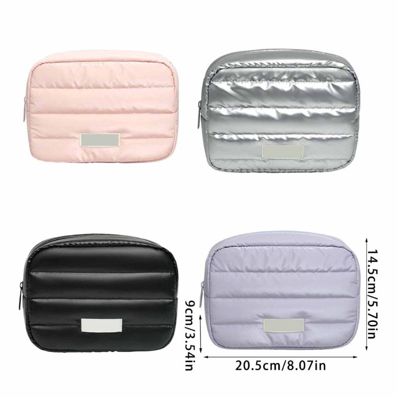 Women's Makeup Bag With Zippered Closure Cosmetic Pouch Toiletries Bag For Travel Daily Use And Gym Essential