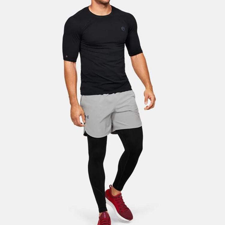 Under Armour Seamless High-Stretch Solid Color Crew Neck Slim Fit T-Shirt Men Tops Black 1351451-001