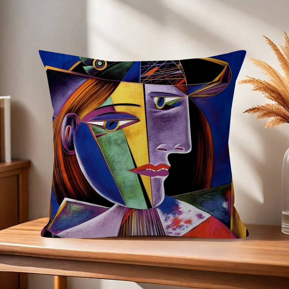 Abstract Picasso Art Classic Cushion Cover Car Throw Pillow Case For Sofa Car Christmas Gift