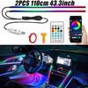 Acrylic Interior Car LED Light Strip with APP RGB Auto Atmosphere Lamp Decoration USB Neon Ambient Light Srrip Music Sync Rhythm Neon Lights 4