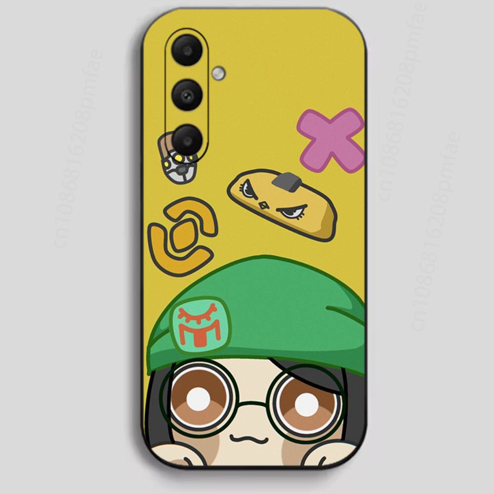 Cartoon V-Valorant Handyhülle Für Samsung Galaxy A13,21s,22,31,32,40,52,71,A91 Weiche Schwarze Hülle