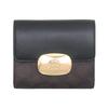 Coach Eliza Signature Coated Canvas Leather Small Wallet (Bi-fold) FCW801 CW801 Walnut and Black (Outlet)