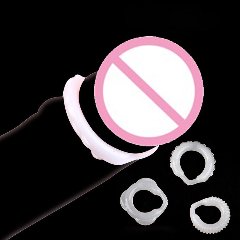 3Pcs Cock Ring Silicone Penis Lock Rings Male Reusable Delay Ejaculation Ring Scrotum Bondage Goods Couple Cock Erection Erotic