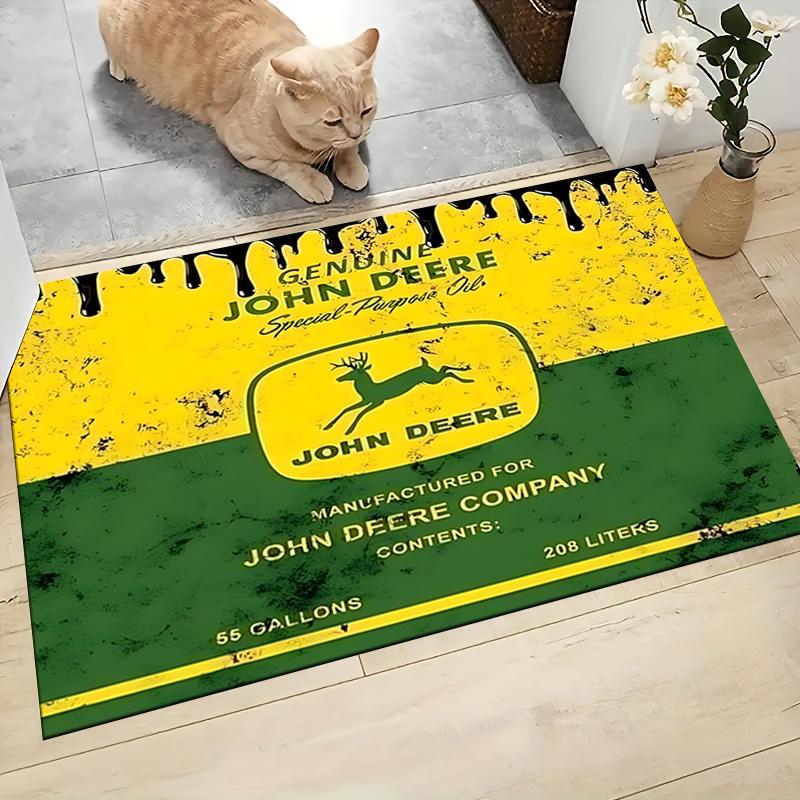 John Deere Oil Label Carpet Rug Soft Washable Antislip Home Living Room Sofa Mats Personalized Christmas Rug