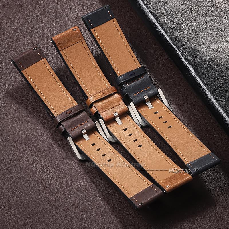 20mm 22mm Vintage Retro Calfskin Leather Watch Band Quick Release Straps Men Women Bracelets Belt Universal Watch Accessories