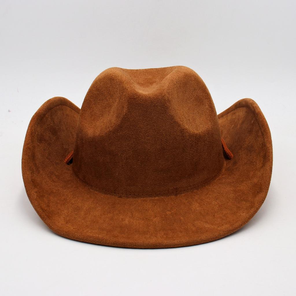 Nyugati Cowboy Kalap Szélvédő Kötél Jazz Kalap Velúr Vintage Felsőkallap Filc Kalap Gyapjú Kalap Férfiaknak és Nőknek