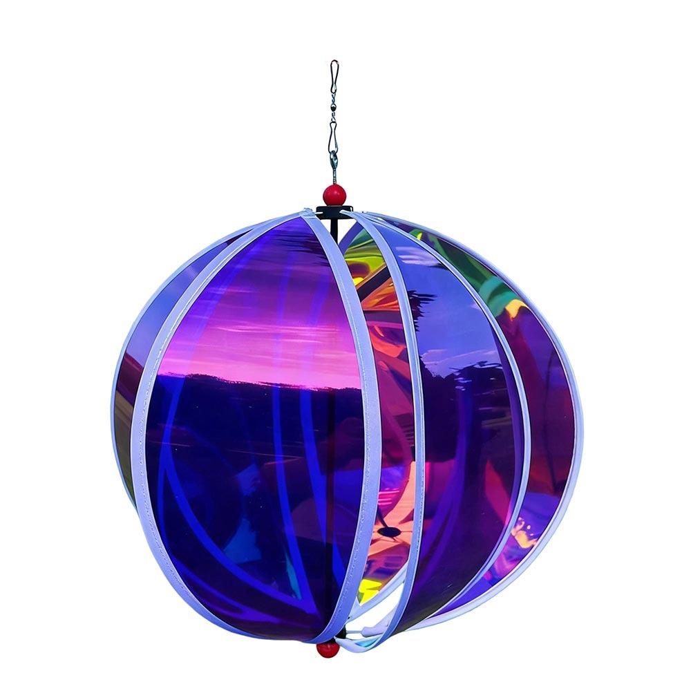 

Bright Film Hot Air Balloon Wind Spinner Transparent Material Colorful Design Hanging Wind Twister Fantasy Style фіолетовий